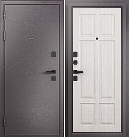 Дверь входная Trust Mass MP 9S-109 Шоколад букле/Бьянко ларче, 9S-109, 2 замка, с ночной задвижкой