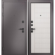 Дверь входная Trust Mass MP 9S-136 Шоколад букле/Бьянко ларче, 2 замка, с ночной задвижкой