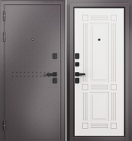 Дверь входная Trust Mass MP 9S-104 R-4, Шоколад букле/Белый ларче, 9S-104, 2 замка, с ночной задвижкой