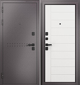 Дверь входная Trust Mass MP 9S-136 R-4, Шоколад букле/Белый ларче, 9S-136, 2 замка, с ночной задвижкой