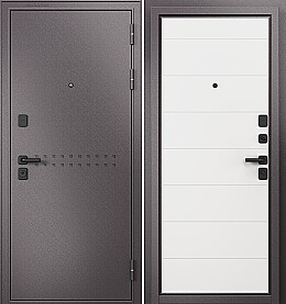 Дверь входная Trust Mass MP 9S-135 R-4, Шоколад букле/Белый софт, 9S-135, 2 замка, с ночной задвижкой