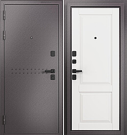 Дверь входная Trust Mass MP 9SD-1 R-4, Шоколад букле/Белый софт, 9SD-1, 2 замка, с ночной задвижкой