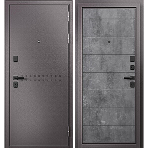Дверь входная Траст Масс МП 9S-135 Шоколад букле/Бетон темный, 2 замка