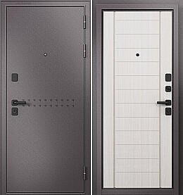 Дверь входная Trust Mass MP 9S-137 R-4, Шоколад букле/Бьянко ларче, 9S-137, 2 замка, с ночной задвижкой