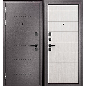 Дверь входная Траст Масс МП 9S-135 Шоколад букле/Бьянко ларче, 2 замка