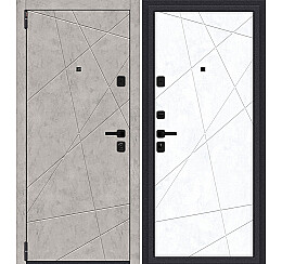 Дверь входная Porta M-3 15.15 Grey Art/Snow Art, 2 замка, с ночной задвижкой