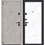 Дверь входная Porta M-3 15.15 Grey Art/Snow Art, 2 замка, с ночной задвижкой
