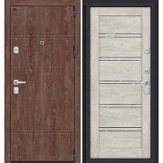 Дверь входная Porta M-3P 8/Л28 Chalet Grande/Chalet Provence, с зеркалом, 2 замка
