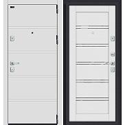 Дверь входная Porta M-3P 8/Л28 White Stark/Virgin, с зеркалом, 2 замка