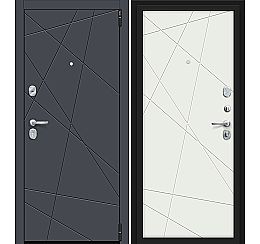 Дверь входная металлическая «Porta S-3P 15.15» Graphite Pro/Super White