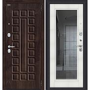 Дверь входная Porta S-3P 51/П61 Almon 28/Bianco Veralinga/Reflex, с зеркалом, 2 замка