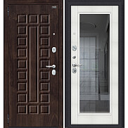 Дверь входная Porta S-3P 51/П61 Almon 28/Bianco Veralinga/Reflex, с зеркалом, 2 замка