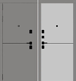 Дверь входная SD-Prof Техно Графит мягкая шагрень/Эмалит белый, 2 замка