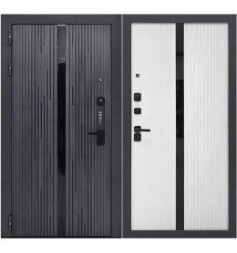 Дверь входная Lukse-502 Графит/Софт белый, 2 замка