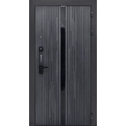 Дверь входная Lukse-502 Графит/Софт белый, 2 замка, с ночной задвижкой