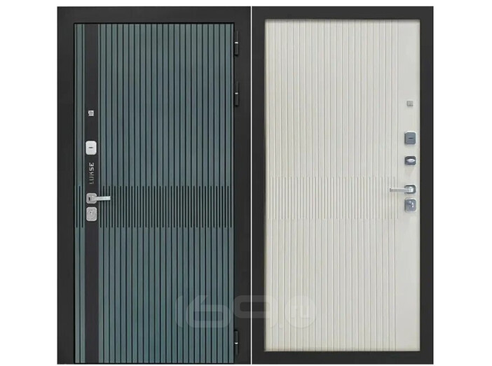 Дверь входная Lukse-503 Vellutto Verde/Капучино, 2 замка