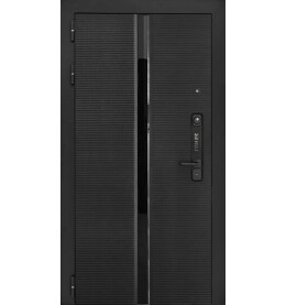 Дверь входная Lukse-504 Черный карбон/Чесура светлая, 2 замка