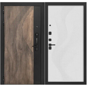 Дверь входная Lukse-505 Шведская вишня/Софт белый снег, 2 замка