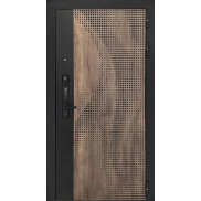 Дверь входная Lukse-505 Шведская вишня/Софт белый снег, 2 замка, с ночной задвижкой