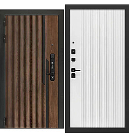 Дверь входная Lukse-507 Орех американский/Дуб беловежский, 2 замка