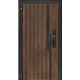 Дверь входная Lukse-507 Орех американский/Дуб беловежский, 2 замка, с ночной задвижкой