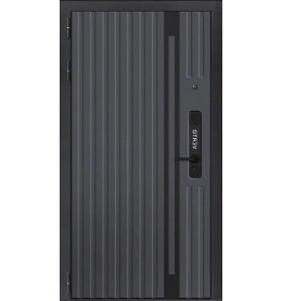 Дверь входная Vetro 1 Графит/Эмалит белый, 2 замка