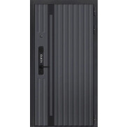 Дверь входная Vetro 1 Графит/Эмалит белый, 2 замка, с ночной задвижкой