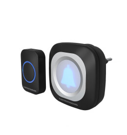 Дверной звонок «DBQ25M WL 36M» IP44 Черный беспроводной