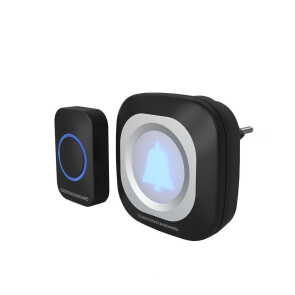 Дверной звонок «DBQ25M WL 36M» IP44 Черный беспроводной