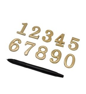 Цифра самоклеющаяся DN-01-3-Z G Золото (ЦАМ)