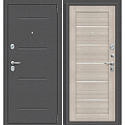 Дверь входная Porta S-2P 104/П22 Антик Серебро/Cappuccino Veralinga/White Pearl, 2 замка