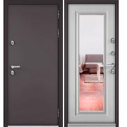 Дверь входная Termo Standart MP 10T-140 Шоколад букле/Дуб белый скандинавский mirror