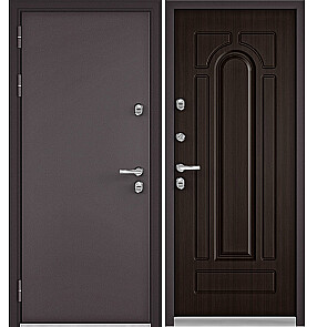 Дверь входная Термо Стандарт МП 10TD-102 с терморазрывом Шоколад букле/Шоколад ларче, 2 замка