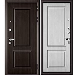 Дверь входная Trust Mass PP 9SD-1/9SD-1 Шоколад ларче/Белый ларче