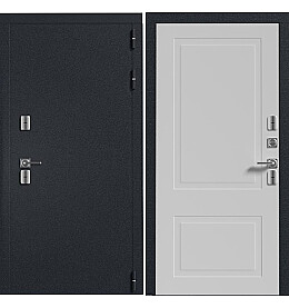 Дверь входная MP ВМ-100 с терморазрывом Титан/Белый софт, 2 замка
