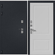Дверь входная MP ВМ-100 с терморазрывом Титан/Белый софт, 2 замка