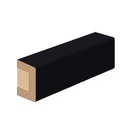 Рейка декоративная В Total Black МДФ S-16.30 2750*16*30