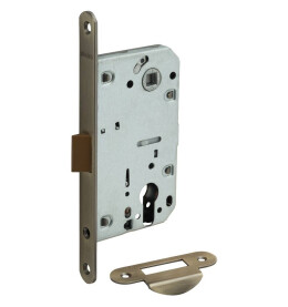 Замок для межкомнатной двери пластиковый язычок «Bravo P-3-CL» Бронза