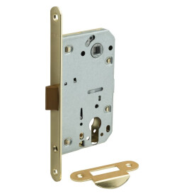 Замок для межкомнатной двери пластиковый язычок «Bravo P-3-CL» Золото