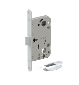 Замок для межкомнатной двери пластиковый язычок «Bravo P-3-CL» W Белый (пром.)
