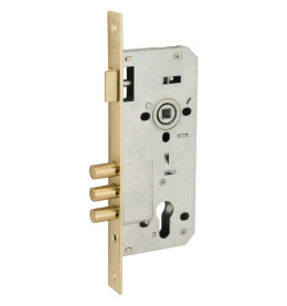 Замок для межкомнатной двери стальной язычок «Bravo S-4-CL» Золото