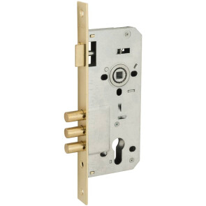 Замок для межкомнатной двери стальной язычок «Bravo S-4-CL» Золото