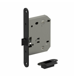 Защелка для межкомнатной двери пластиковый язычок «Bravo P-2R-WC» SB МатЧерный