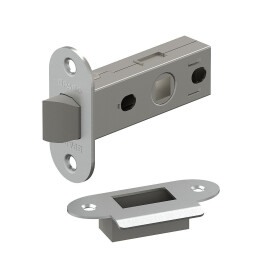 Защелка для межкомнатной двери пластиковый язычок «Bravo P-1R» SC МатХром