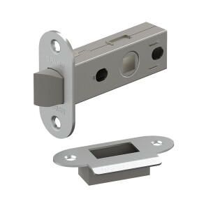 Защелка для межкомнатной двери пластиковый язычок «Bravo P-1R» SC МатХром