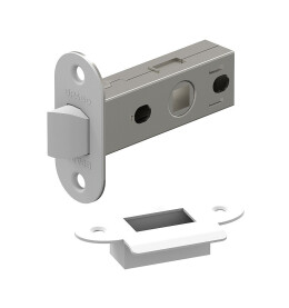 Защелка для межкомнатной двери пластиковый язычок «Bravo P-1R» W Белый