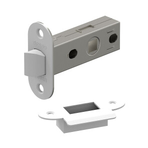 Защелка для межкомнатной двери пластиковый язычок «Bravo P-1R» W Белый