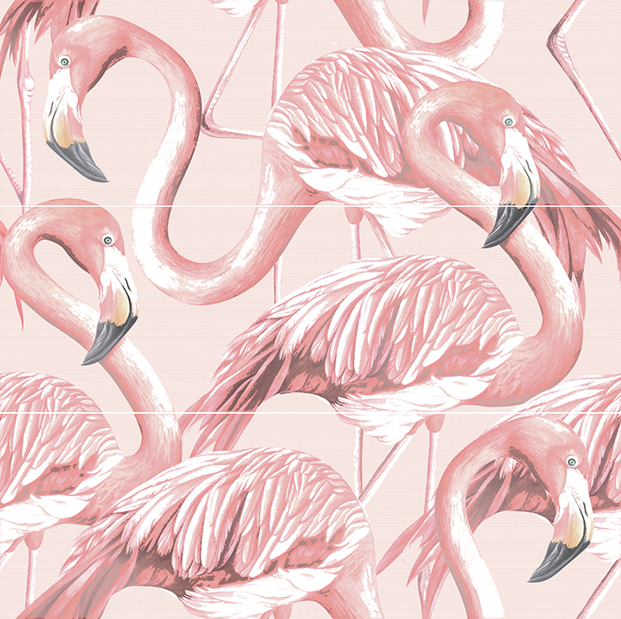 Gradient панно фламинго розовый (16014) 59,4x59,8