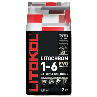 LITOCHROM 1-6 EVO LE.125 Дымчато-серый 2kg,Al.bag