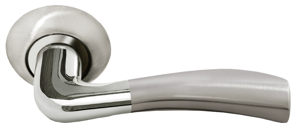 Дверные ручки Rucetti RAP 19 SN/CP Цвет - Белый никель/ хром